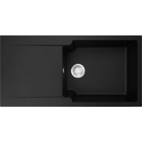 Franke – Évier sous-meuble 60 cm en Tectonite noir – Dimensions 1000 x 500 x 210 mm – Vidage manuel – Surface non poreuse pour hygiène maximale (1/2)