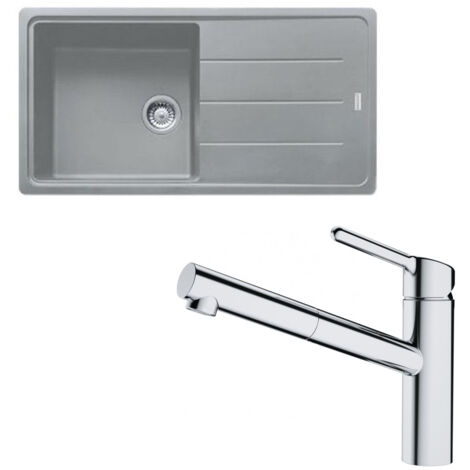 Pack évier XL Antea Fragranit stone 970 x 500 x 200 mm + mitigeur Orbit douchette - Franke (1/5)