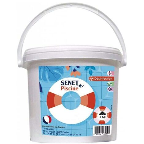 Activateur de Brome, régénération du brome et désinfection choc - Seau de 5Kg - SENET Piscine