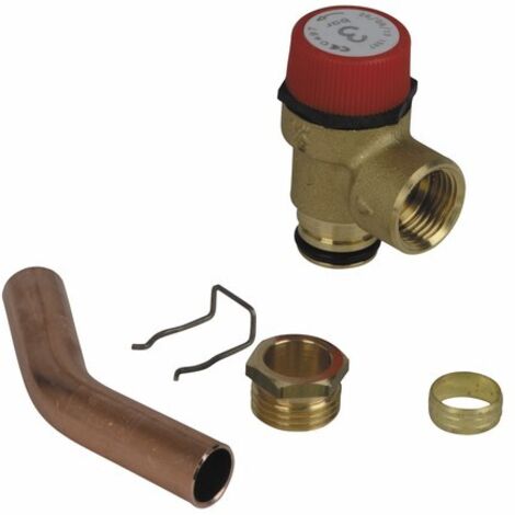 Diff – Soupape de sécurité 3b pour chauffage central – Pression max 3 bars – Filetage sortie 1/2" – Compatible De Dietrich Chappée S62763