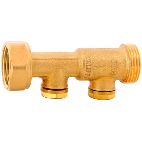 Clapet antipollution NF ACS femelle mâle 1"1/2 (40/49) avec bouchons laiton 1/4" (8/13) - Longueur 153 mm - Sferaco (1/2)