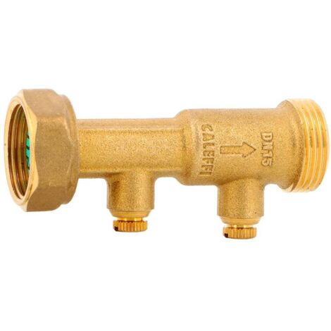 Clapet antipollution NF ACS femelle mâle 3/4" (20/27) avec purges imperdables 1/4" (8/13) - Longueur 78 mm - Sferaco