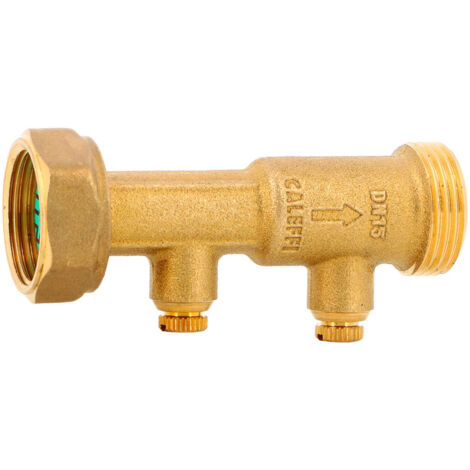 Clapet antipollution NF ACS femelle mâle 2" (50/60) avec purges imperdables 1/4" (8/13) - Longueur 169 mm - Sferaco