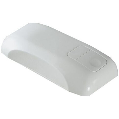Regiplast – Couvercle de réservoir WC Bi-flo 150 – Dimensions 166 x 403 mm – Double touche pour chasse double débit – Installation sans démontage