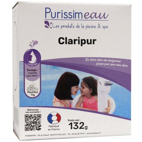 Claripur Floculant en pastilles ultra-concentré - Boite de 12 pastilles de 11g - Purissimeau