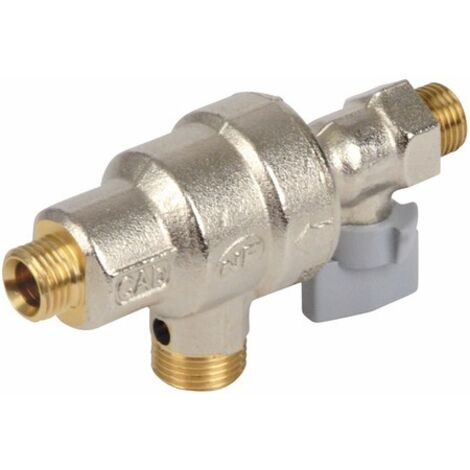 Diff – Disconnecteur pour chauffage central – Vanne d'arrêt avec filetage plomberie – Compatible Frisquet