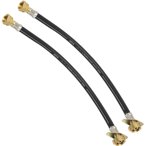 Favex – Lot de 2 lyres NF gaz haute pression Butane/Propane 45 cm – Pression 20 bars – Écrou bouteille et écrou 20x150