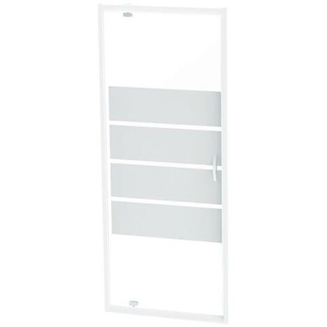 Paroi porte pivotante ERIS 2 - profilés blancs - L 90 x H 190 cm - ONDEE By Ayor