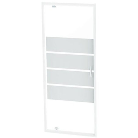Paroi porte pivotante ERIS 2 - profilés blancs - L 80 x H 190 cm - ONDEE By Ayor