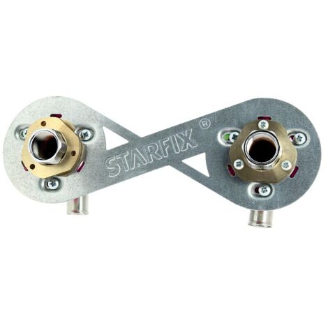 Sortie de cloison STARFIX 150mm multicouche à sertir Ø16 - sortie M3/4" coudé taraudée F1/2" - Anquier