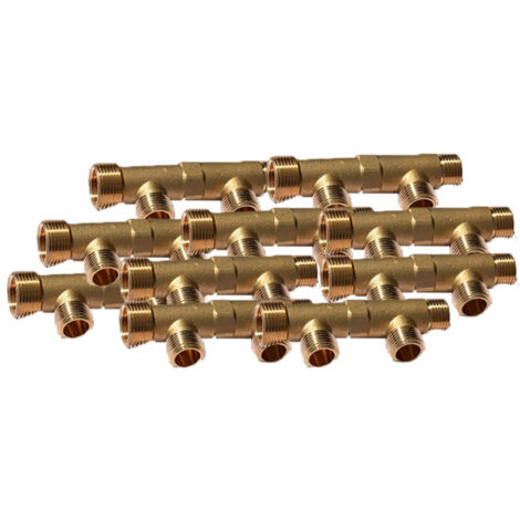 10 Collecteurs mâle femelle 3/4" - 2 départs 1/2" (15/21) - Entraxe 50 mm - Arcanaute (1/3)