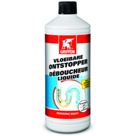 Griffon – Déboucheur liquide chimique 1L pour PVC et acier inoxydable – Formule gel puissante – Résultat rapide en 30 minutes – 6313761 (1/3)