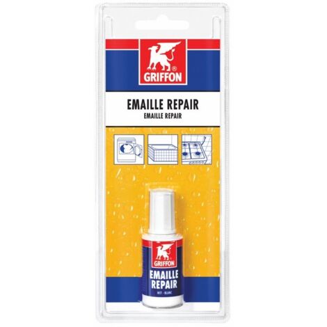 Griffon – Réparation émail 20ml – Liquide blanc pour baignoires en acier – Résistance à l'eau et à l'humidité – Application à partir de +10°C (1/3)