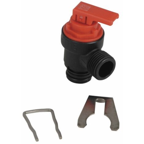 Saunier Duval – Soupape de sécurité 3 bars – Pression max 3 bars – Filetage sortie 1/2" – Pour installation chauffage central - 0020275016