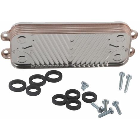 Saunier Duval – Échangeur thermique 12 plaques – Longueur 600mm – Largeur 300mm – Échange thermique efficace – 20186152 (1/2)