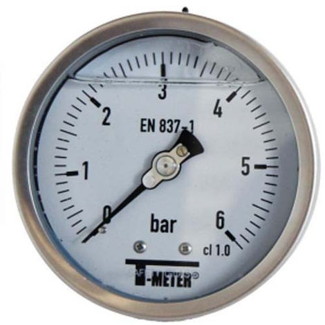 Manomètre Axial - Cadran 0 à 4bar - 1/4” mâle - Ø 50