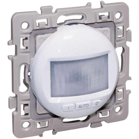 Eur Ohm – Interrupteur automatique à détection de mouvement blanc – Modèle SQUARE 3 fils avec neutre – Économie d'énergie et confort d'utilisation
