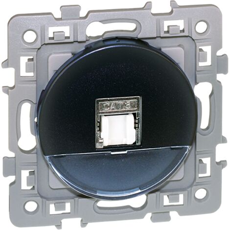 Prise RJ45 UTP Cat.5E (grade 1) - SQUARE Anthracite - Eur'Ohm