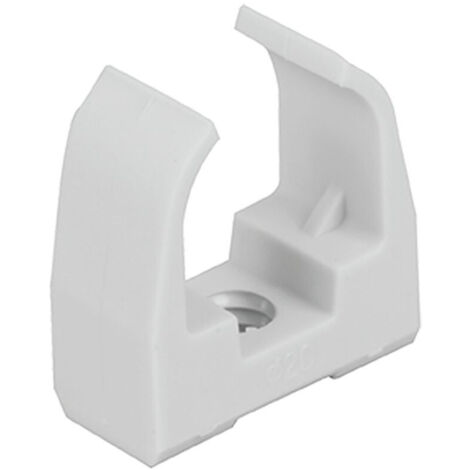 Eur Ohm – Boîte de 50 clips pour tube IRL Ø20 – PVC – Fixation par vis – Conforme CE et RoHS – Température d'utilisation -5 à +60 °C (1/4)