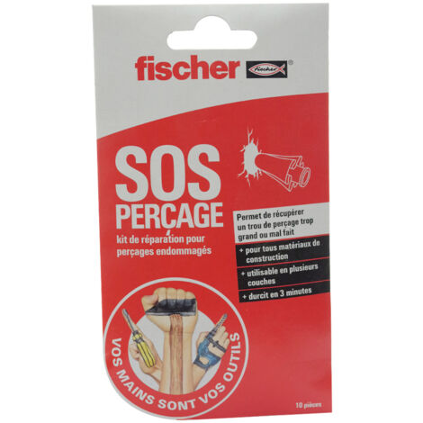 Fischer – Disques SOS Perçage pour réparation de trous endommagés – Prêt à l'emploi en 3 minutes – Compatible tous matériaux – Fixation rapide