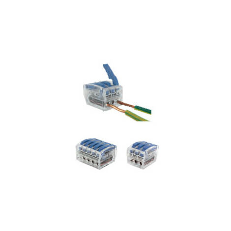WAGO Borne 3 connecteurs avec levier pour fil souple & rigide. 222-413  L'unité