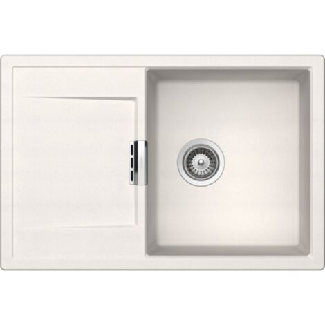 Évier de cuisine Cristadur Mono - 765 x 510 x 195 mm - sous-meuble 50 cm - Coloris Polaris - Schock (1/5)