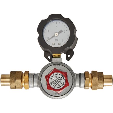 Mano-détendeur haute pression Propane avec manomètre 8kg/h - 0,5 à 3b - à souder 12 - Favex