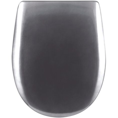 Abattant double déclipsable à l'allure précieuse Gris anthracite 38x49.5 cm (1/2)