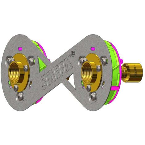 Sortie de cloison STARFIX 150 PER à glissement Ø 16 - F1/2" (15/21) droit - Anquier