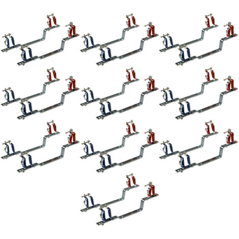 10 paires de Supports réglables pour collecteurs 1/2" (15/21) - 3/4" (20/27) - 1'' (26/34) - Arcanaute (1/2)