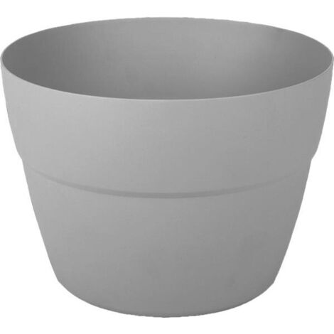 EDA – Pot cavalier 8L pour balcons – Ø 29 x 20,6 cm – Plastique anti-UV – Système de fixation breveté pour rambarde