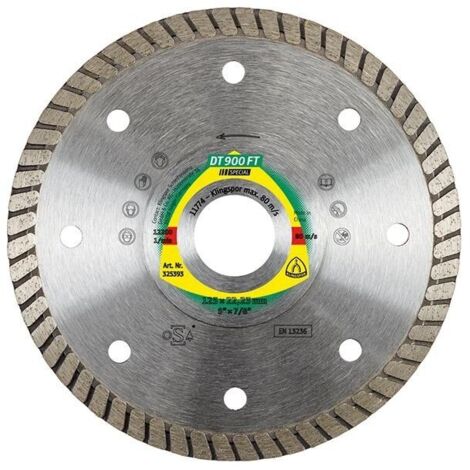 Disque diamanté Ø230mm DT 900 FT carrelage - Klingspor 330629 (1/4)