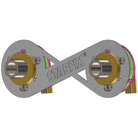 Anquier – Sortie cloison réglable 3/4" mâle – Cuivre Ø14 et 16 – Raccord PER à compression et à souder – Fixation pour cloison 13mm (1/2)