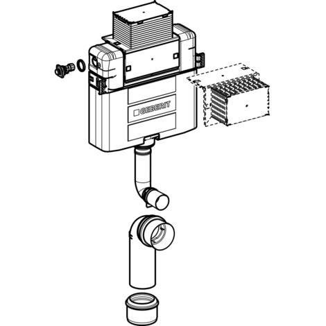 Réservoir à encastrer Geberit Omega 12 cm, 6/3 litres, hauteur de montage 98 cm - Geberit (1/4)