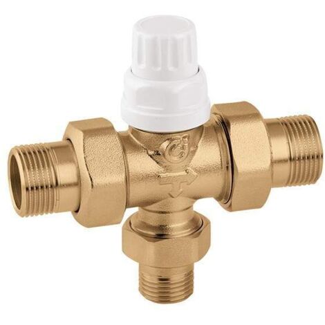 Vanne de zone 3 voies Mâle 3/4" (20/27) - Femelle 1/2" (15/21) - Mâle 3/4" (20/27) - Thermador (1/2)