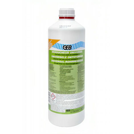 elfbar nachfüll pod läuft aus GEB – Déboucheur liquide sans odeur à base de soude 1L – Dissout graisses,  matières organiques et cheveux – Bidon pratique avec poignée