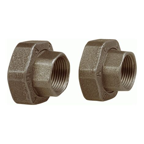 Thermador – Raccord union fonte G 1 1/2 – Sortie femelle 1 – Raccord à visser pour installations plomberie – Lot de 2 pièces - ZRU26