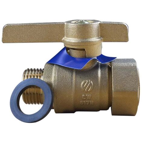 Robinet ACS avant compteur - Mâle 1/2" (15/21) Écrou libre 3/4" (20/27) - Lg 60 - Arco (1/3)