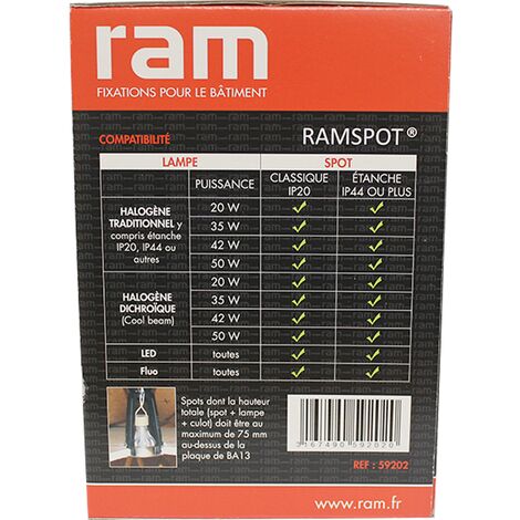 Ramspot Complets – 5 Stück, Made In France, Für Dämmung & Leuchtmittel-Schutz