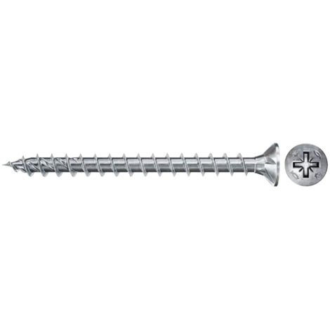300 Vis VBA tête fraisée Power-Fast PZ2 Ø3,5 x 30 mm filetage total - Fischer