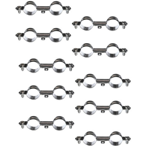 Sachet de 10 colliers métalliques acier double Ø12 - RAM (1/2)