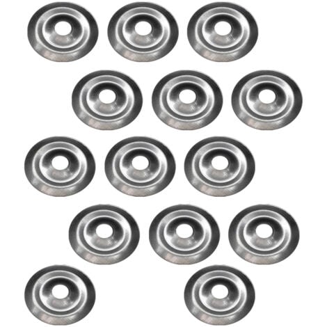 10 Rosaces métalliques plates diamètre 32 mm - RAM