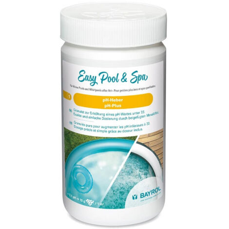Bayrol – Granulés 1kg PH plus pour piscine hors sol et spa gonflable – Augmente le pH inférieur à 7,0 – Dosage précis avec doseur inclus