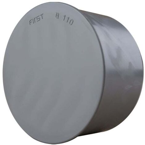 First Plast – Tampon hermétique mâle Ø110 en PVC pour systèmes de drainage – Étanchéité optimale – Résistance aux conditions extérieures (1/3)