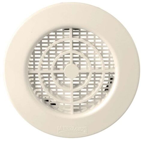 Grille ronde à encastrer avec moustiquaire - Extérieur Ø128 - Tube Ø100 - First Plast (1/3)