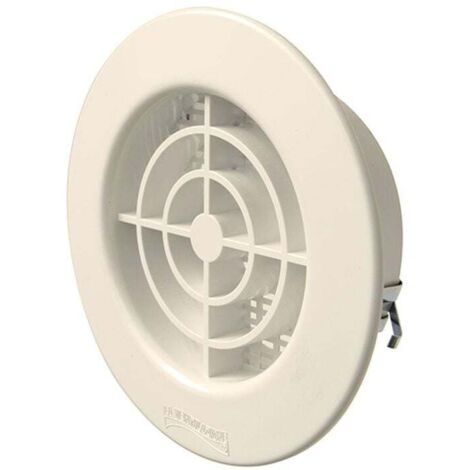 First Plast – Grille ronde à encastrer Ø128 mm – Tube Ø100 mm – PVC pour ventilation extérieure – Esthétique et fonctionnelle (1/3)