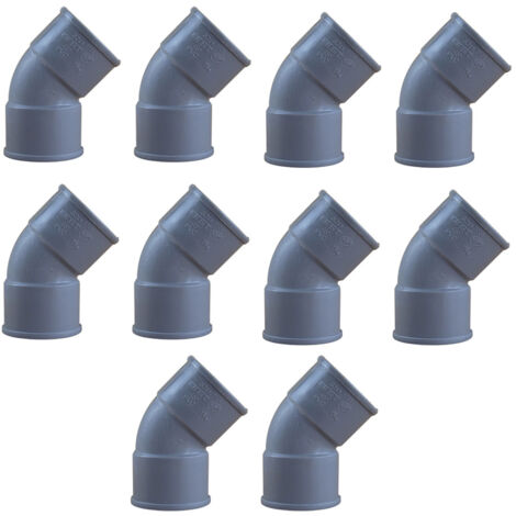 10 coudes PVC 45° Femelle/Femelle Ø32 - First Plast (1/5)