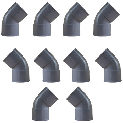 10 coudes PVC 45° Femelle/Femelle Ø50 - First Plast (1/5)
