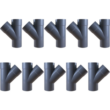 10 culottes PVC 45° Mâle Femelle Ø100 - First Plast (1/5)