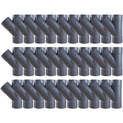 30 culottes PVC 45° Femelle Femelle Ø100 - First Plast (1/5)